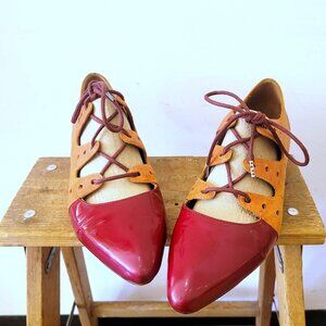 The Power Coal Two-Toned Lace-up Shoe by Fluevog, Size 9.5